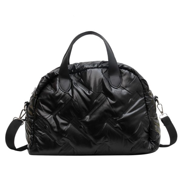画像1: Down quilting Shoulder Tote Crossbody Bag 　ユニセックス男女兼用キルティングダウンナイロンクロスボディバッグトートショルダーバッグ (1)