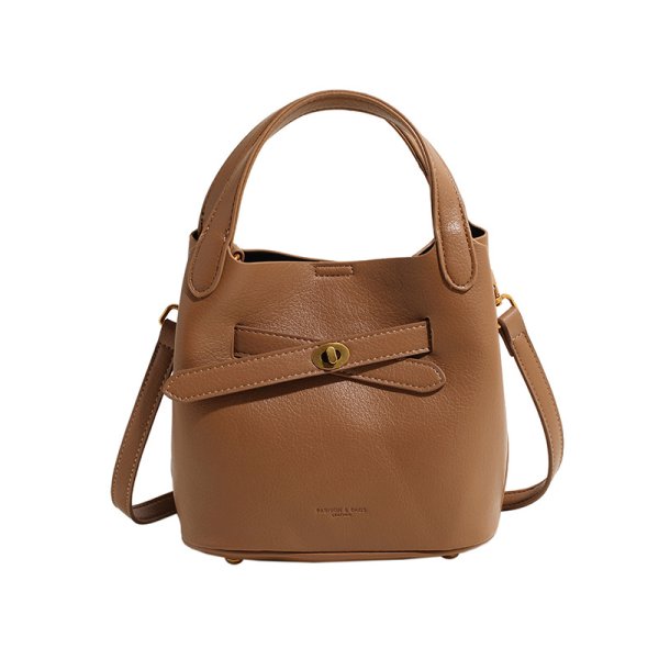 画像5: Leather Belt Bucket Tote Shoulder Crossbody Bag　ユニセックス男女兼用レザーベルトバケットトートショルダークロスボディバッグ (5)
