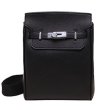 画像1: Leather one-shoulder square crossbody bag　ユニセックス男女兼用レザーワンショルダースクエアショルダークロスボディバッグ (1)