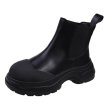画像1: Side gore chunky sole short boots　レザーサイドゴアチャンキーソール ショートブーツシューズ (1)