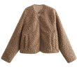 画像1: Women's Fluffy zipper jacket coat　モコモコジップ ジャケットコート (1)