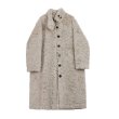 画像1: Women's Hooded long soft coat jacket　スタンドカラーミッドレングスラムファーロングコート  (1)