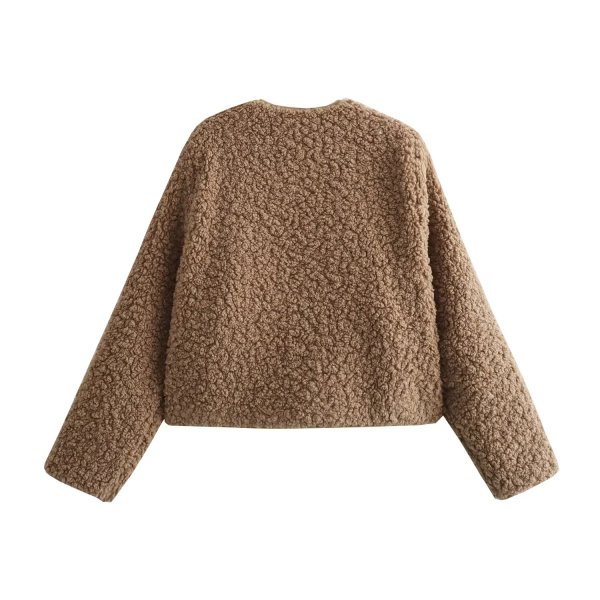 画像2: Women's Fluffy zipper jacket coat　モコモコジップ ジャケットコート (2)