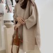 画像7: Women's High neck poncho style long knit jacket sweater 　ハイネック ポンチョロング ニットジャケットセータージャケット (7)