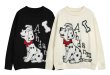 画像3: 101 Dalmatians knitted round neck sweater pullover knit　 男女兼用ユニセックス101匹ワンちゃんダルメシアンドッグパピー長袖ラウンドネック丸首セーターニット (3)