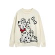 画像2: 101 Dalmatians knitted round neck sweater pullover knit　 男女兼用ユニセックス101匹ワンちゃんダルメシアンドッグパピー長袖ラウンドネック丸首セーターニット (2)