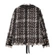 画像2: Women's Fringe Tweed Jacket Coat　フリンジツイードチェック ジャケットコート (2)