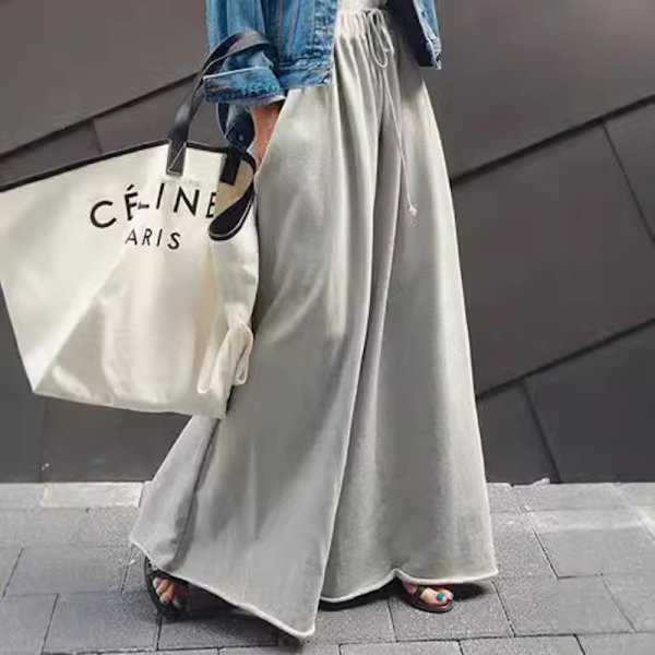 画像3: Sweat loose wide leg casual pants bottoms　スエットルーズワイドレッグカジュアルパンツボトムス (3)