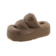 画像3: Platform fur sandals Slippers  Flip Flops　ユニセックスプラットフォーム厚底ファーサンダルスリッパ  (3)