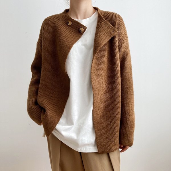 画像3: French style retro knit cardigan jacket　 フレンチスタイルレトロニットカーディガンジャケット (3)