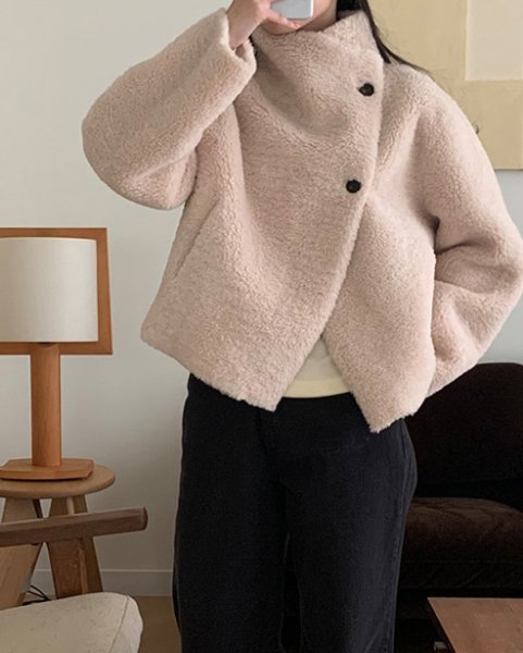 画像6: Women's Reversible fur one-piece short jacket Coat　リバーシブルファーショートコート ジャケット (6)