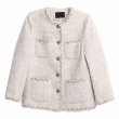 画像6: Women's Wool Mohair Chanel Style Piping Jacket Coat　モヘアパイピング ジャケット コート  (6)