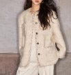 画像1: Women's Wool Mohair Chanel Style Piping Jacket Coat　モヘアパイピング ジャケット コート  (1)