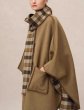 画像1: Women's Reversible scarf cape style wool double-sided wool coatjacket　スカーフマントスタイルウール両面ウールコートコート  (1)