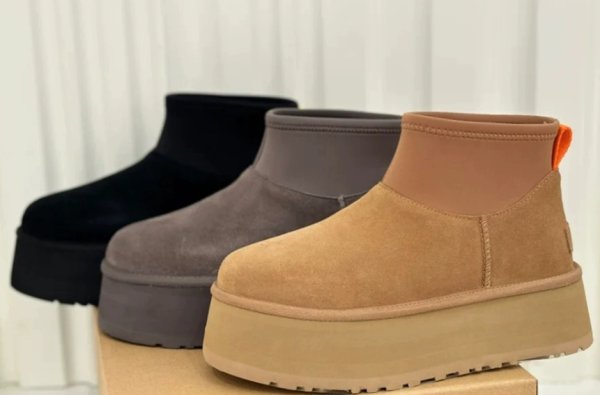 画像8: Thick-soled short sheepskin boots　厚底プラットフォームミニショート丈シープスキンブーツシューズ (8)