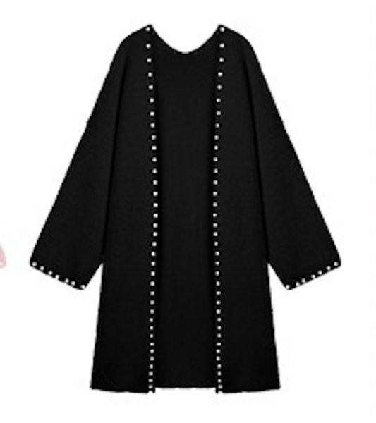 画像2: Imitation mink pearl long cardigan jacket coat　イミテーションミンクパールロング丈カーディガンジャケット コート (2)