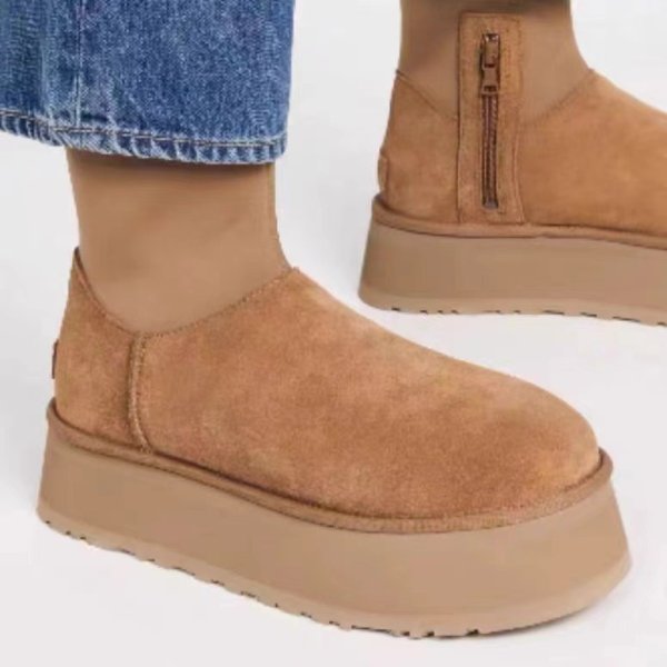 画像4: Thick-soled sheepskin sock boots　厚底プラットフォームシープスキンソックスブーツシューズ (4)