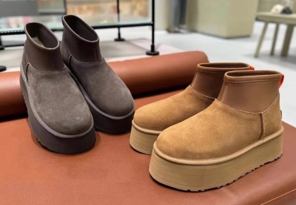 画像7: Thick-soled short sheepskin boots　厚底プラットフォームミニショート丈シープスキンブーツシューズ (7)