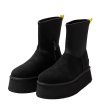 画像1: Thick-soled sheepskin sock boots　厚底プラットフォームシープスキンソックスブーツシューズ (1)