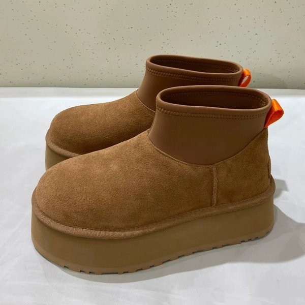 画像4: Thick-soled short sheepskin boots　厚底プラットフォームミニショート丈シープスキンブーツシューズ (4)