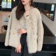 画像4: Women's Double-breasted fur jacket coat　ダブルブレストファーコート ジャケット (4)