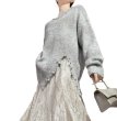 画像4: Pearl slit sweater knit　パール付きスプリットロング丈セーター ニット (4)