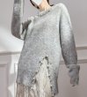 画像5: Pearl slit sweater knit　パール付きスプリットロング丈セーター ニット (5)