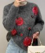 画像6: Cherry braided mohair sweater knit　チェリー編み込みモヘアセーター ニット (6)