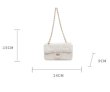 画像8: Quilted Leather & Fur Small Square  Crossbody  Tote Shoulder Crossbody Bag　ユニセックス男女兼用キルティングレザー＆ファースモールスクエアバッグクロスボディバッグトートショルダークロスボディバッグ (8)