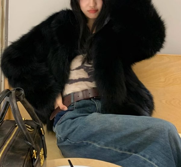 画像4: Women's Imitation Fox Fur Short Coat Jacket coat　フェイクフォックスファーコート ジャケット (4)