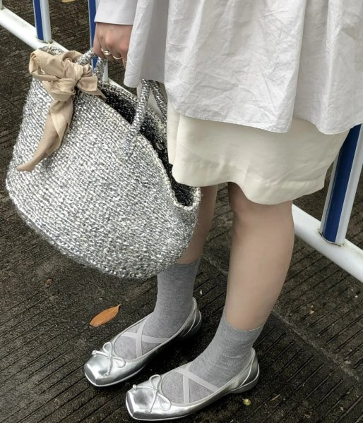 画像3: Silver dinner basket bag　ユニセックス男女兼用シルバーカラーディナーバケットトート籠かごバック (3)