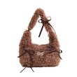 画像2: Curly Fur Ribbon Underarm Tote Shoulder Bag　ユニセックス男女兼用カーリーファーリボンアンダーアームトートショルダーバッグ (2)