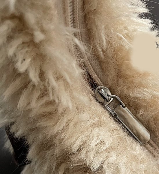 画像7: Curly Fur Ribbon Underarm Tote Shoulder Bag　ユニセックス男女兼用カーリーファーリボンアンダーアームトートショルダーバッグ (7)