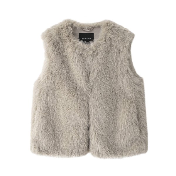 画像3: Round neck fur vest　ラウンドネックファーベスト (3)