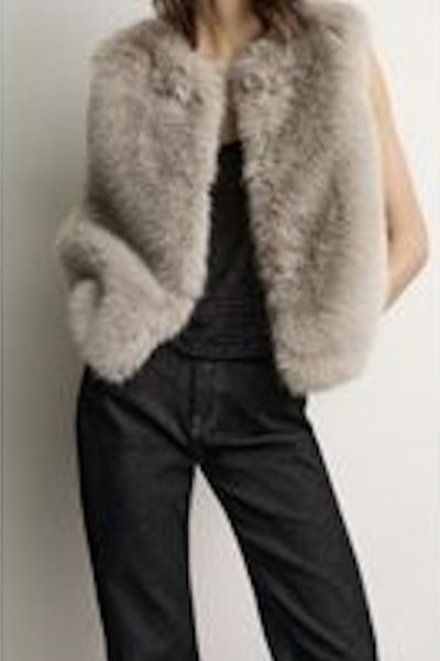 画像2: Round neck fur vest　ラウンドネックファーベスト (2)