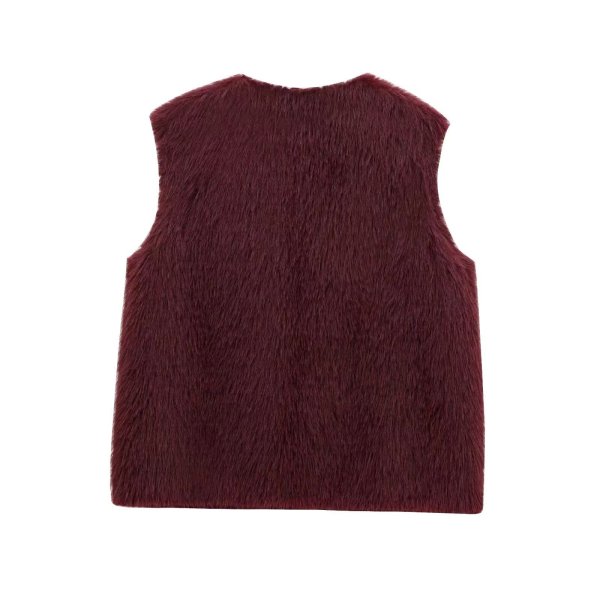 画像7: Round neck fur vest　ラウンドネックファーベスト (7)