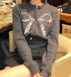画像7: Sequin Ribbon Cardigan Sweater knit　スパンコールリボンカーディガンジャケット コート (7)