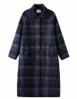 画像1: Women's Tartan Check Long Coat　タータンチェックロングコート ジャケット (1)