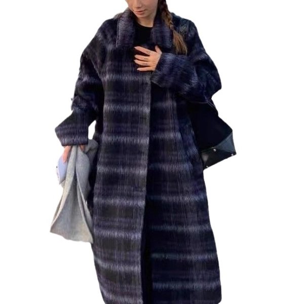 画像3: Women's Tartan Check Long Coat　タータンチェックロングコート ジャケット (3)