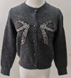 画像4: Sequin Ribbon Cardigan Sweater knit　スパンコールリボンカーディガンジャケット コート (4)
