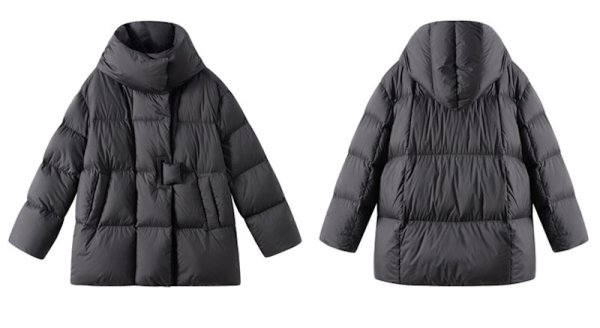 画像7: Women's Mid-length quilted down coat  jacket 　ミドル丈キルティングダウンジャケットコート (7)