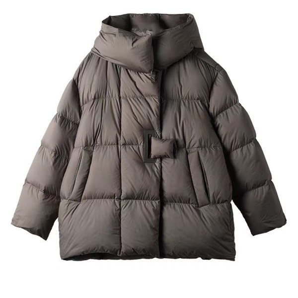 画像1: Women's Mid-length quilted down coat  jacket 　ミドル丈キルティングダウンジャケットコート (1)