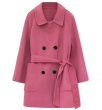 画像1: Women's Mid-length wool coat  jacket 　ミドル丈ウールベルト付ジャケットコート (1)