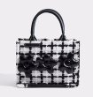 画像15: Check & Camellia Square Tote Shoulder Crossbody Bag ユニセックス男女兼用チェック＆カメリアスクエアトートショルダークロスボディーバック (15)