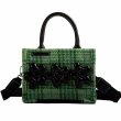 画像1: Check & Camellia Square Tote Shoulder Crossbody Bag ユニセックス男女兼用チェック＆カメリアスクエアトートショルダークロスボディーバック (1)