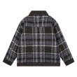 画像2: Women's Splicing Check Pattern Lamb Velvet Coat Jacket　スプライシングチェック柄羊毛ベルベットジャケットコート (2)