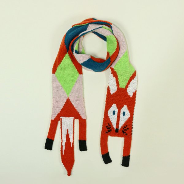 画像4: Fox stuffed animal style muffler scarf　フォックスキツネぬいぐるみスタイル マフラー　スカーフ (4)
