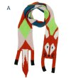 画像1: Fox stuffed animal style muffler scarf　フォックスキツネぬいぐるみスタイル マフラー　スカーフ (1)