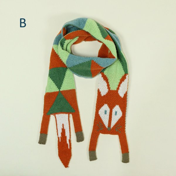 画像2: Fox stuffed animal style muffler scarf　フォックスキツネぬいぐるみスタイル マフラー　スカーフ (2)