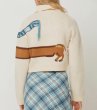 画像8: Lapel Puppy Pattern Pearl Button Polo Short Sweater knit　ラペル子犬パターンパールボタンポロショート丈カーディガンセーセーター ニット (8)